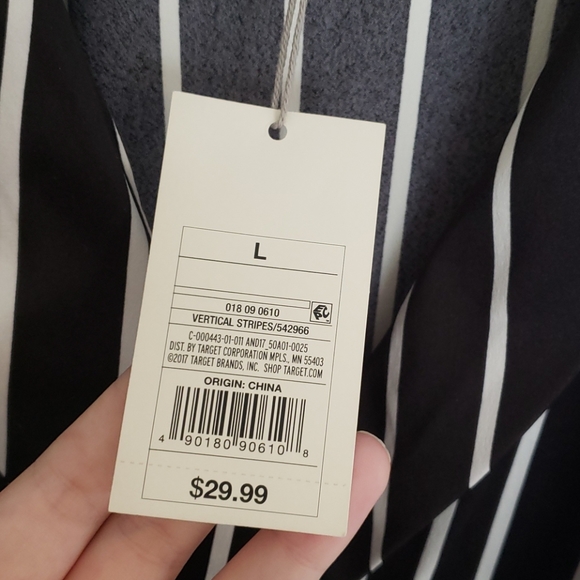 A new day black and white jumpsuit, size L - Picture 4 of 4